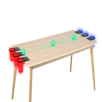 Jeu de Pong de Table Clip and Play pour Tous les Âges avec LED et Gobelets (Table Non Incluse) – Ensemble de Jeu de Lancer avec Balles de Ping-Pong