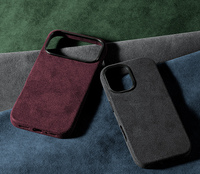 Étui magnétique de luxe en Alcantara pour iPhone 18 17 16 15 Pro Max – Nouvelle coque de téléphone portable de luxe