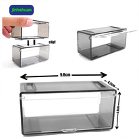Boîte de présentation pour modèles de voitures miniatures 1/64, empilable, transparente, noire, anti-poussière, en plastique, pour collection, DIY, pour jouets d'enfants