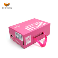 Bonne qualité Accepter les échantillons Boîte en carton ondulé de taille personnalisée Boîtes d'emballage pliables pour chaussures avec votre logo imprimé