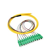 Cable de Fibra Óptica Simplex/Dúplex de 12 Núcleos, Conector APC/UPC de 0.9mm, 1m/5m, SC/LC/FC/ST, OM2/OM3