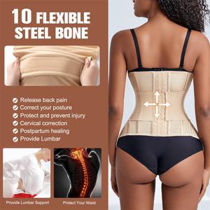 Fajas de cuerpo completo de alta calidad, ropa moldeadora para controlar la barriga del vientre, corsé envolvente para mujer, cinturón recortador, entrenador de cintura, moldeador para mujer - Product Image 5