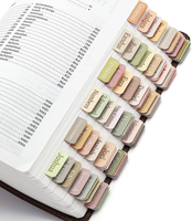 Onglets d'indexation pour l'étude biblique, imperméables, 75 pièces, résistants aux rayures, marque-pages colorés pour cahiers, autocollants pour Bible imprimés UV sur plaque de cuivre