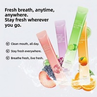 Marque privée OEM, pack de bain de bouche jetable 10 ml, format voyage, formule probiotique fruitée pour une fraîcheur buccale longue durée