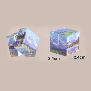 <span class=keywords><strong>Cube</strong></span> magique 2x2 à deux couches pour enfants, en plastique UV, jouet amusant - Product Image 4