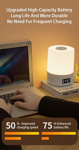 Factory Price Rechargeable Smart Night <b>Light</b> With 3 Colors Eye-friendly <b>Touch</b> LED Clock <b>Bedside</b> Lamp Ambient <b>Light</b> - Product Image 3