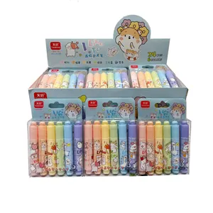 Highlighter Pens Kids School Stationery Supplies Key Point Marker Pens Wholesale Mini Size Colorful Cartoon Set Candy Color EN71