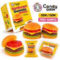 Venta Directa de Fábrica, Dulces Clásicos Gigantes de Goma con Forma de Hamburguesa, Gomitas de Frutas Suaves y Masticables, Venta al Por Mayor, Paquete Personalizado OEM