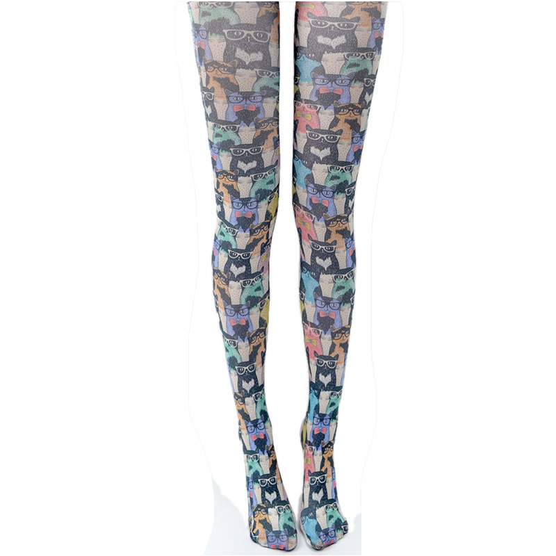 Girls Tights Fascigirl Winter Tights Cartoon Cat Face Thicken Warm Leggings Pantyhose Stocking Pants