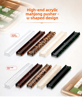 Rangée de Mahjong en acrylique en forme de U à bords droits, en stock, règle magnétique pour déplacement de cartes, facile à nettoyer, compatible Mahjong américain