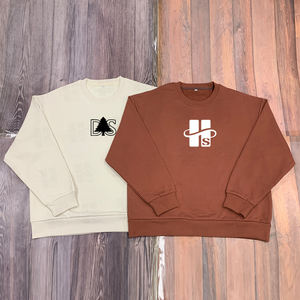 เสื้อสเวตเชิ้ตผู้ชายทรงหลวม ผ้าคอตตอนผสมโพลีเอสเตอร์ ระบายอากาศได้ดี ปักลายแบบแบน งานพรีเมียม ขายดี รับสั่งทำ - Product Image 5