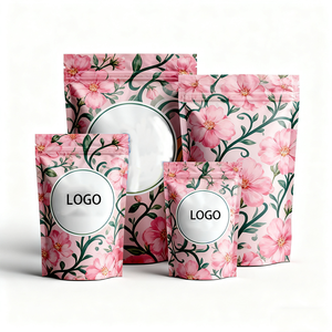 Sac à fermeture éclair holographique transparent avec logo personnalisé, refermable, anti-odeur, emballage alimentaire <span class=keywords><strong>de</strong></span> qualité alimentaire, petit sac en plastique Mylar pour chewing-gum, gelée - Product Image 1