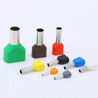 Bornes de raccordement hexagonales à double fil en PVC isolé TE, connecteurs de câbles à sertissage à froid en cuivre pur