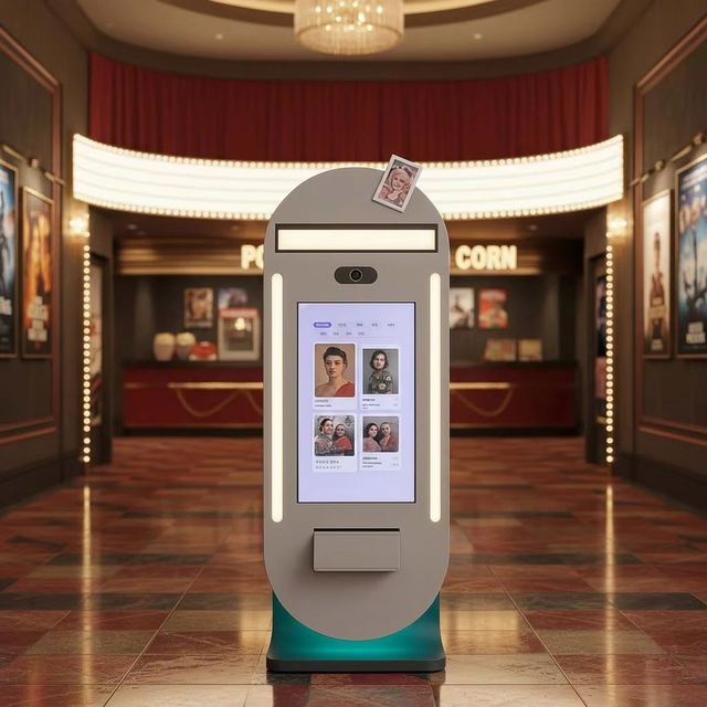 Photo Booth Machine Elegant Mirror Shooting Unit Ceremony Background Structure Wooden Design Props Equipment