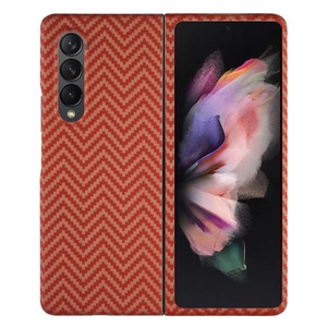 Coque de téléphone en Fiber de carbone 3K sergé pour <span class=keywords><strong>Galaxy</strong></span> <span class=keywords><strong>Z</strong></span> Fold <span class=keywords><strong>4</strong></span> caméra grand trou crator fibre d'aramide flip <span class=keywords><strong>4</strong></span> coque de téléphone - Product Image 2