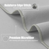 Serviette de sport personnalisée avec logo, séchage rapide, en microfibre suédée, avec pochette en filet