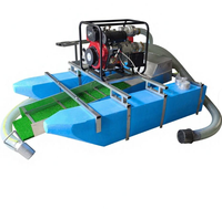 Machine de lavage d'or pour sable de rivière, drague flottante portable, mini drague à aspiration avec canal de lavage pour l'or alluvionnaire