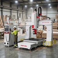 Machine de gravure CNC 5 axes ATC avec table mobile pour le bois, l'EPS et l'ABS