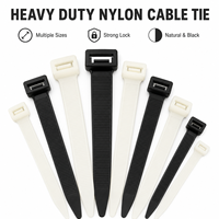 Attaches-câbles en nylon robustes et extra longues, larges, autobloquantes, 7,6 mm, 9 mm, 12 mm, 15 mm, pour la construction et le regroupement