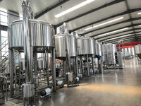 Système de brasserie sanitaire en acier inoxydable 100 200 500 800 1000 5000L avec cuve de mashing, cuve de lautering, cuve à tourbillonnage, pompe à bière et moteur pour alcool