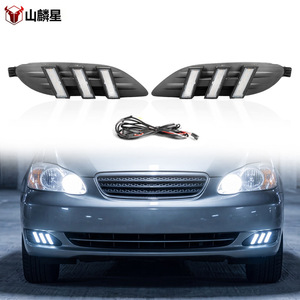 Feux de jour à LED pour Toyota Corolla 2005-2008, feux antibrouillard avant à LED avec lumière blanche, jaune et bleue - Product Image 3