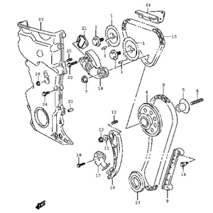 12PCS vành đai thời gian <span class=keywords><strong>Kit</strong></span> td52w <span class=keywords><strong>j20a</strong></span> cho Suzuki Grand Vitara KS08 12761-77e10 12762-77e00 12741-77e00 12771-77e00 - Product Image 6