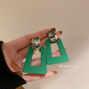 Boucles <span class=keywords><strong>d</strong></span>'oreilles à pois rouges style rétro Hong Kong, style coréen japonais, élégant géométrique, couleur contrastée, mode - Product Image 6