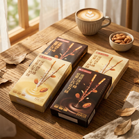 Bâtonnets de biscuits enrobés de chocolat et de lait, certifiés Halal, personnalisables, en vrac, pour les collations décontractées, avec une enrobage extérieur lisse et crémeux