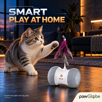 Jouet interactif intelligent pour chat avec plume pour l'exercice et le jeu des animaux de compagnie en intérieur, OEM ODM, marque privée, vente en gros et au détail PawGlobe