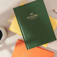 Journal de gratitude personnalisé A5 en tissu de lin, couverture rigide, bien-être, journal quotidien non daté, affirmation de l'amour-propre, pleine conscience, cadeau inspirant