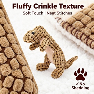 Durable Eco-Friendly Plush <strong>Dog</strong> Chew <strong>Toy</strong>-Sturdy Dinosaur Shape Long-Lasting Squeaky Interactive <strong>Tough</strong> Design Teeth Cleaning for - Product Image 5