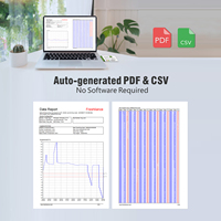 Registrador de Datos Desechable con Pantalla LED USB Resistente al Agua, Registrador de Datos de Temperatura de Un Solo Uso con Formato CSV y Excel