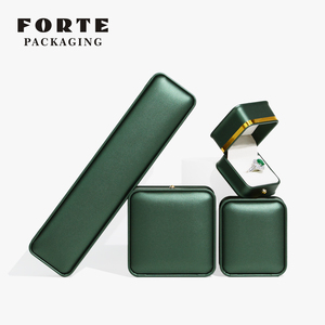 FORTE Luxury Fancy Blue Jewellery <b>Box</b> <b>Led</b> <b>Light</b> Ring Gift Packaging <b>Box</b> Set Paint Lacquered Jewelry <b>Box</b> - Product Image 2