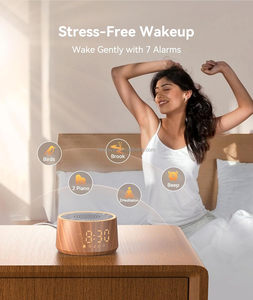 Máquina de Sonido Blanco con Reloj <span class=keywords><strong>Despertador</strong></span> para Bebés y Adultos, Sonidos Relajantes, Intensidad Regulable, para Dormitorios y Personas con Sueño Profundo - Product Image 6