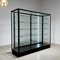 Vitrine Moderne en Verre Trempé pour Magasin de Tabac avec Éclairage LED, Portes Coulissantes, Utilisation Commerciale Multi-Catégories - Durable et Écologique
