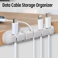 Organisateur de câbles tout-en-un pour bureau, clip de fixation, sangle, gain de place, sans nœuds, pour la gestion des câbles USB et de charge d'ordinateur