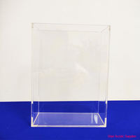 Vase à fleurs en acrylique transparent Rectangle plat pour Vases de décoration de mariage à la maison, vase à fleurs de livre en Lucite Cube Premium