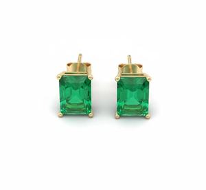 Pendientes de Oro de 14 Quilates con Certificación, con Gemas Naturales/Creadas en Laboratorio/Diamantes, Forma Octogonal - Regalo para Ella - Product Image 5