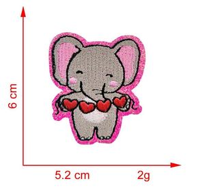Iron on Embroidery Glitter Edge Valentine Day love Heart Bear Elephant <b>Wedding</b> Patch <b>for</b> Clothes <b>Hat</b> Decoration - Product Image 5