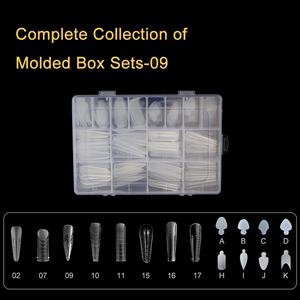 Venta al por mayor: Colección completa de puntas de uñas postizas de doble forma, almohadillas de silicona reutilizables y set de pegatinas de silicona para arte de uñas, para forma francesa de doble capa. - Product Image 1