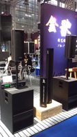 Système audio PA actif professionnel avec enceintes colonnes Q403M + Q300D de 4,5 pouces et subwoofer de 12 pouces, équipement audio
