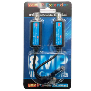 IP Over Coax Extender IP Camera thụ động đồng trục <span class=keywords><strong>Transmitter</strong></span> <span class=keywords><strong>Receiver</strong></span> 1 cặp 100Mbps IP để đồng trục cho NVR máy ảnh RJ45 để BNC - Product Image 5