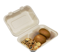 Conteneurs alimentaires multi-usages écologiques SINCERE de haute qualité 9*6 pouces, en bagasse de canne à sucre, jetables, type coquille