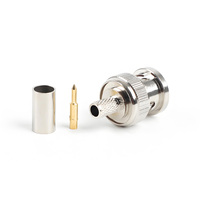 Connecteur BNC mâle à sertir par compression à froid pour câble coaxial RG58 RG59 RG6, caméra CCTV, AHD, CVI, TVI, CVBS, vidéo, moniteur