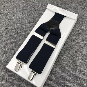 <strong>Manufacture</strong> 5cm 4-Clips Men's <strong>Suspenders</strong> Elastic Adjustable Strap PU Leather Clip-On Braces Holder Belt for Shirt Stay Pants