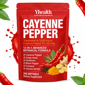 Yhealth Cayenne-Pfeffer-Softgels Nahrungsergänzungsmittel mit Vitamin E, D3+K2 und Extrakten aus Traubenkern, Weißdorn, Rote Beete, Berberin - Product Image 5