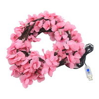 Guirlandes lumineuses LED pliables avec formes de papillon, de fleur et de feuille - Lumières d'ambiance romantiques pour la décoration murale intérieure