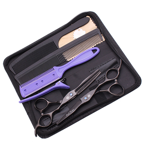 Juego de Tijeras de Peluquería, Tijeras de Entresacar Rectas, Peine, Kit Completo de Peluquería, Múltiples Herramientas, para Salón y Uso Doméstico, Acero Inoxidable 1011KA - Product Image 3