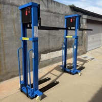 Chariot élévateur électrique monté sur camion, dispositif de chargement et de déchargement automatique, petit transpalette portatif pour la montée et la descente, capacité 1 t