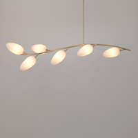 Lustre moderne italien en forme de branche, luminaire suspendu créatif en verre en forme de bourgeon, LED pour îlot de cuisine, salle à manger, décoration de villa